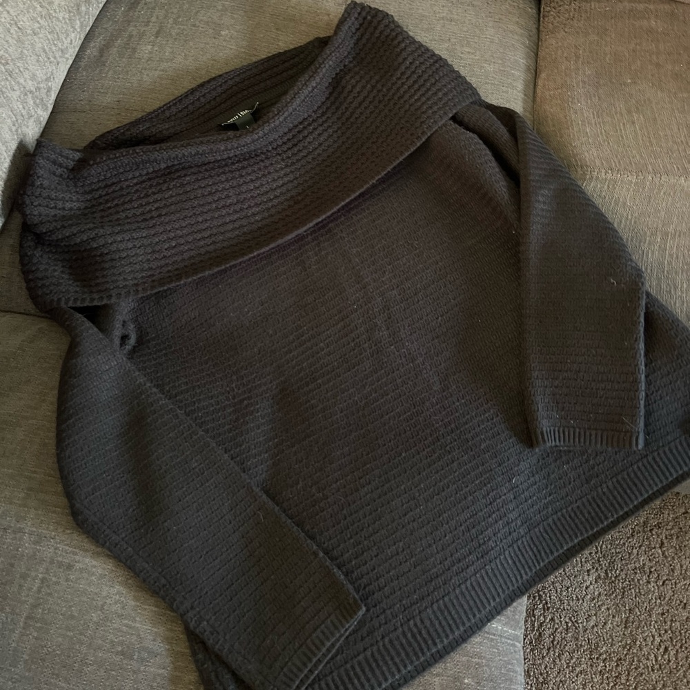 White House Black Market Black Cowl Neck Sweater - Women’s L
